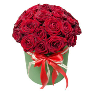 Цветы в коробке "Красные розы"